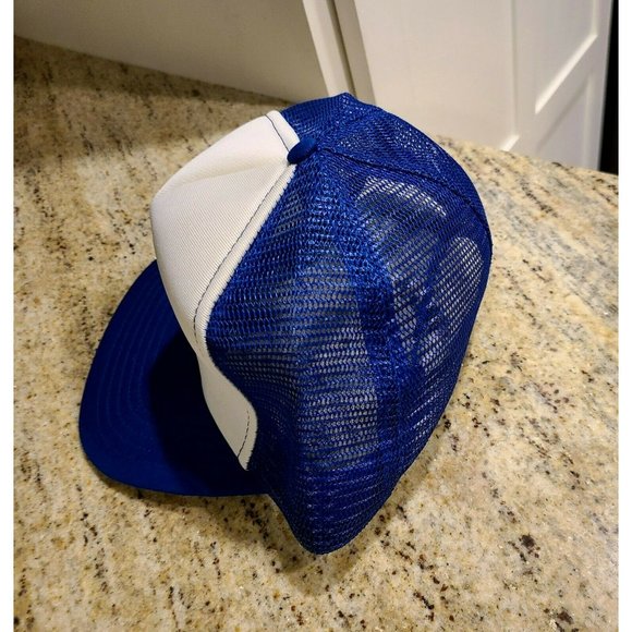 Vintage Durkee Snap Back Mesh Hat Cap . Blue White. One Fit. BBQ Cooking - Picture 2 of 6